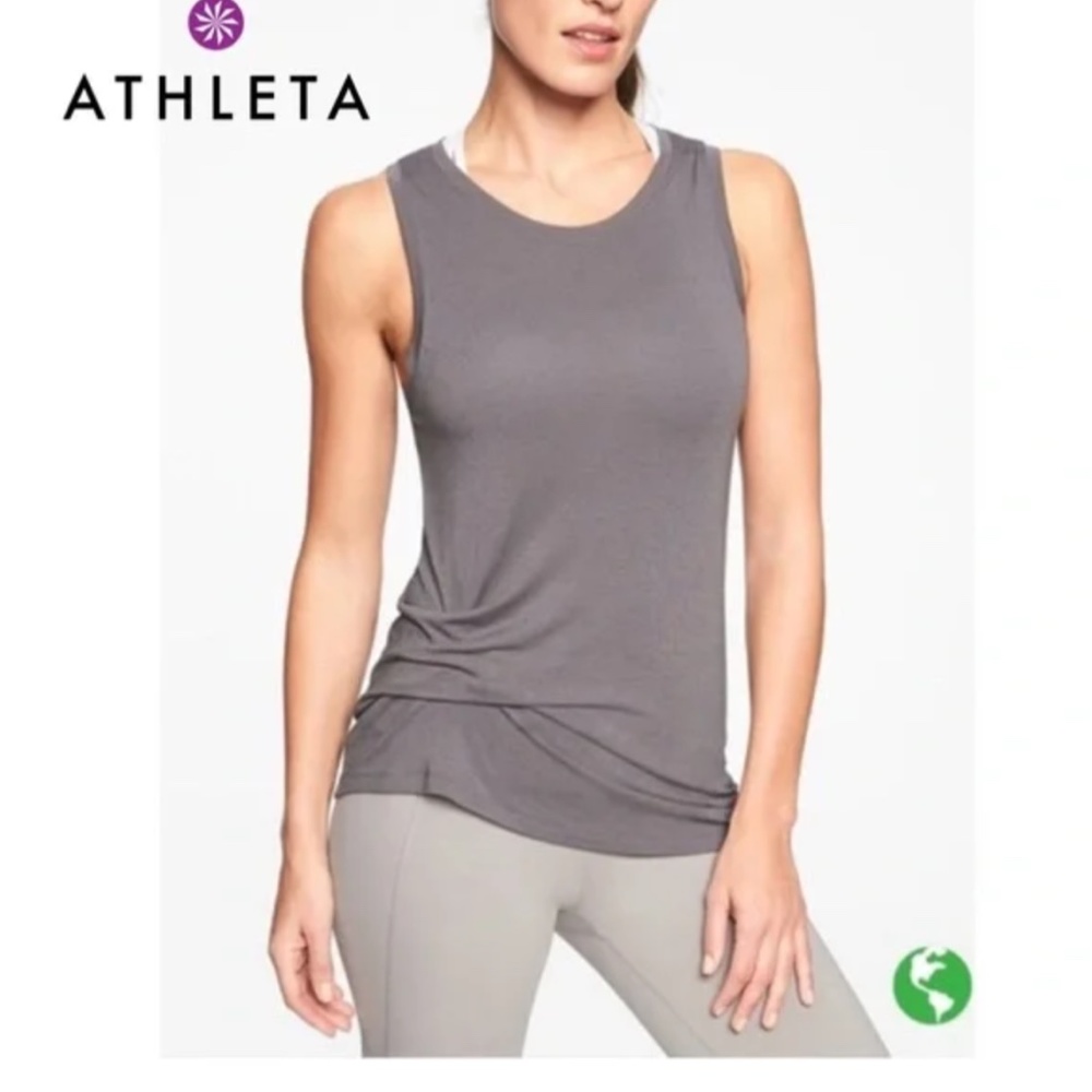Athleta Threadlight Twist Tank XXS Grey